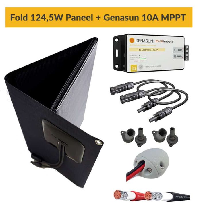fold-124-watt-paneel Fold 124,5 Watt με 10A Genasun MPPT - Image 1