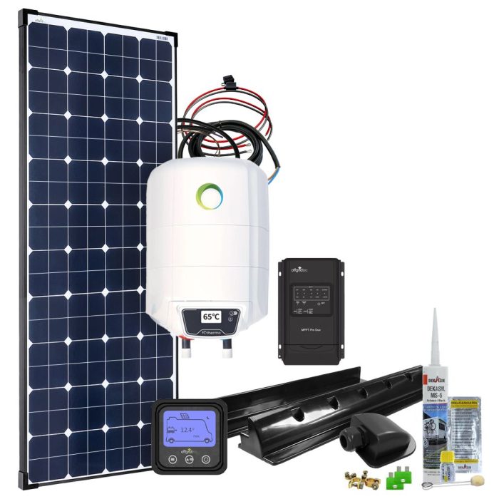 150W MPPT 12V motorhome complete set EBL option incl. 10l caravan boiler - Image 1