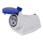Scame 16A 2P+E   Wall Mounted Socket IP44 Blue