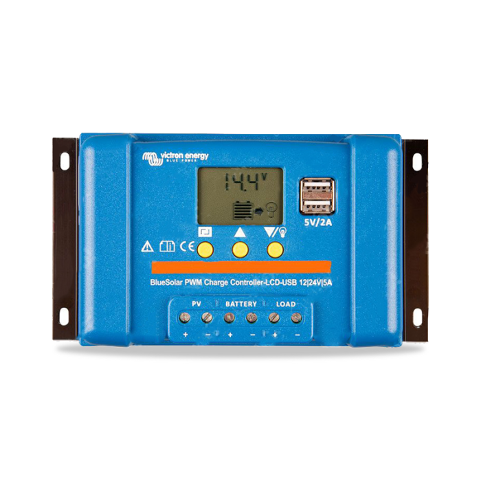 Régulateur de charge 12/24V 10A PWM – LCD – USB – BlueSolar – Victron Energy - Image 1