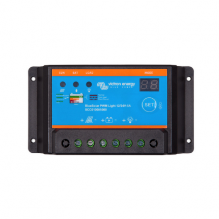 Régulateur de charge 12/24V 5A PWM Light BlueSolar – Victron Energy
