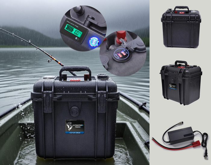 foto case Waterproof portable battery ULP-12-100 + battery charger - Image 1