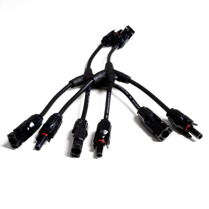 mc4-t-stecker-set-zur-parallelverschaltung-von-3-solarmodulen-lang cable connectors 1 to 3 x MC4 - Image 1
