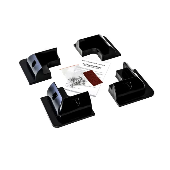 solarmodul-halteecken-kunststoff-schwarz Caravan-Boat Mounting Bracket In 4 Pcs - Image 2