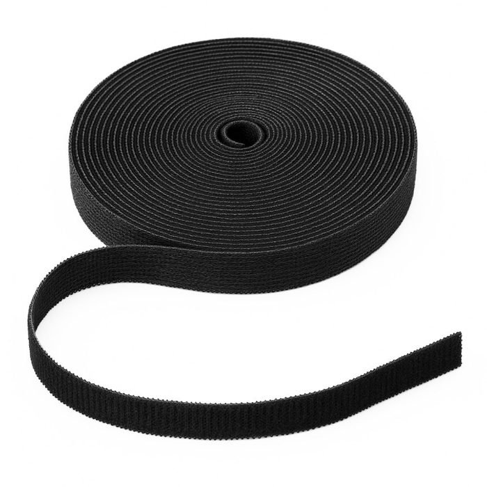 Velcro cable ties 2m x 10mm black, can be cut to size for cable management - Image 1