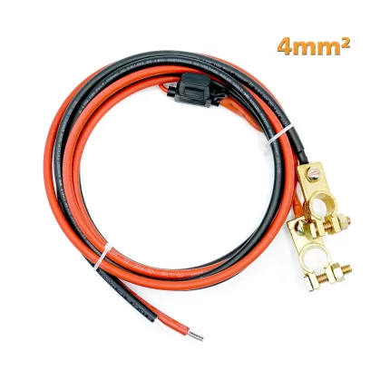 BATTERY CABLES 4mm SET with fuse 20A and poles