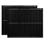 Solar Module Set 12V 2x 200W with thin aluminum frame and metal cable ties
