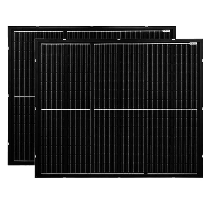 Solar Module Set 12V 2x 200W with thin aluminum frame and metal cable ties - Image 1