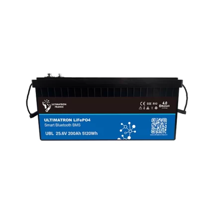 Ultimatron Lithium Battery 25.6V 200Ah 5120Wh LiFePO4 Smart BMS With Bluetooth