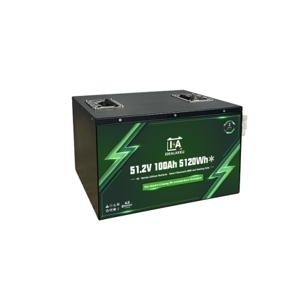 Lithium Battery 48V 100Ah 5120Wh LiFePO4 Smart BMS With Bluetooth
