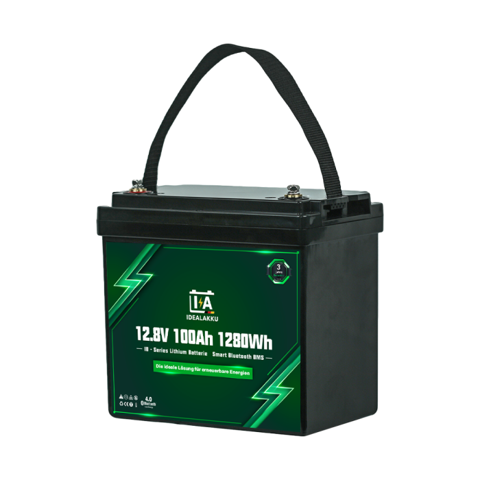 Lithium Battery 12.8V 100Ah LiFePO4 Smart BMS With Bluetooth - Image 1