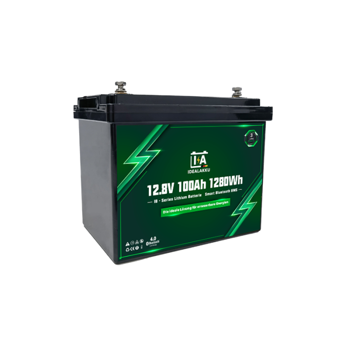 Batterie Lithium 12.8V 100Ah 1280Wh LiFePO4 smart BMS - Image 1