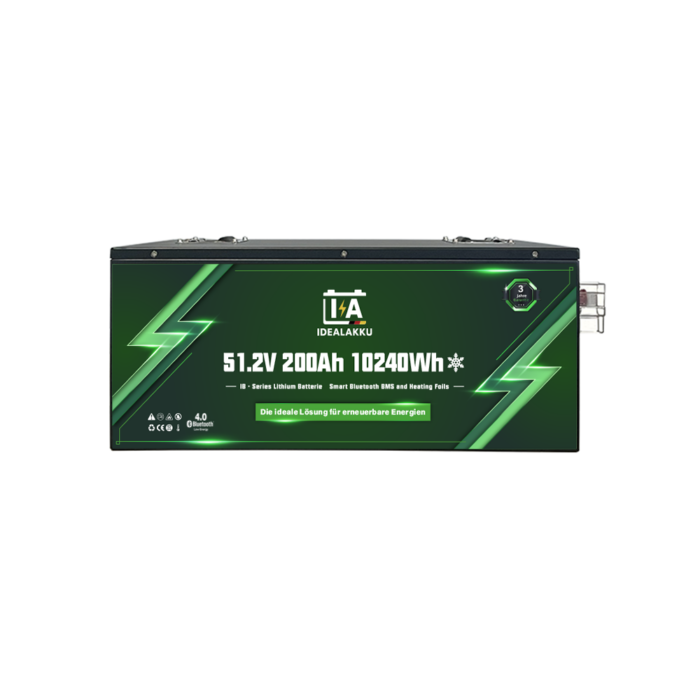 Idealakku IB-Series LiFePO4 battery 48 V 150 Ah with Smart-BMS, Bluetooth and heating - Image 2