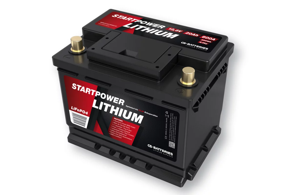 cs-lithium-lifepo4-auto-starter-batterie-128v-20ah-600aen-multi-connect-bms-inside Lithium LiFePo4 Starter Batterie 12,8V | 20Ah | 600A(EN) | Multi-Connect BMS inside - Image 1