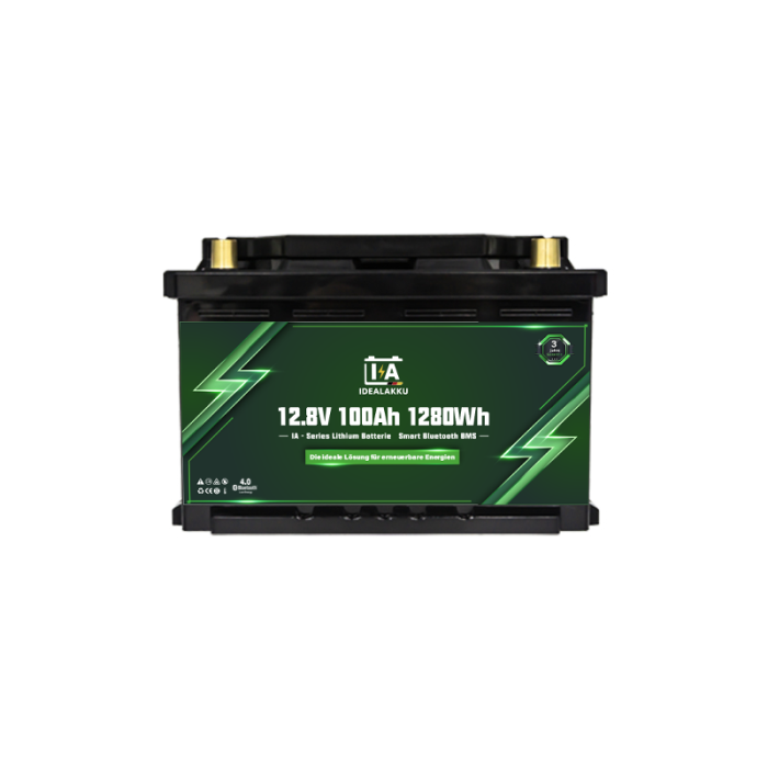 Idealakku IA SERIES Lithium Batterie LiFePO4 12V 100Ah LN3 Smart BMS mit Bluetooth - Image 2
