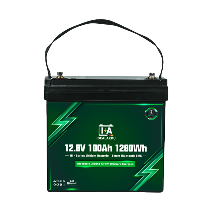 Idealakku IB-Series LiFePO4 Battery 12 V 100 Ah Mini with Smart-BMS and Bluetooth - Image 4