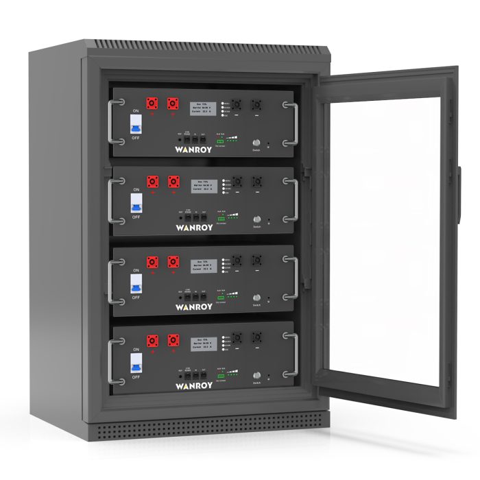WANROY 51,2V 100Ah LiFePO4 Battery 5,12kWh ESS With Built-In 100A BMS, With LCD Screen - Image 2