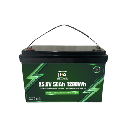 Idealakku IB-Series LiFePO4 battery 24 V 50 Ah with Smart-BMS and Bluetooth