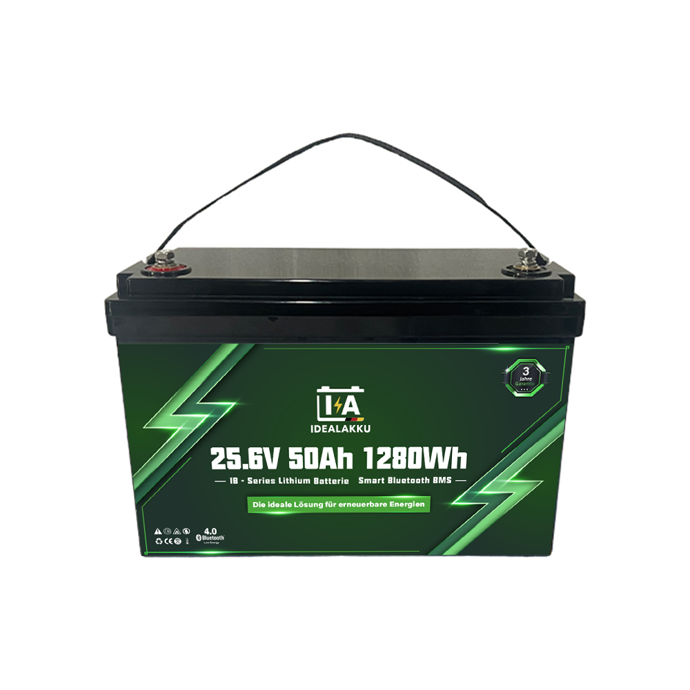 IB-24-50-8 Idealakku IB-Series LiFePO4 battery 24 V 50 Ah with Smart-BMS and Bluetooth - Image 1