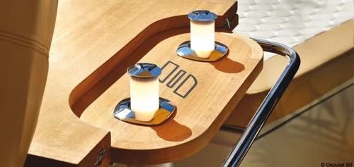 Riemp_Aurora_GR13 Aurora Compact table light with round stainless steel bezel - Image 1