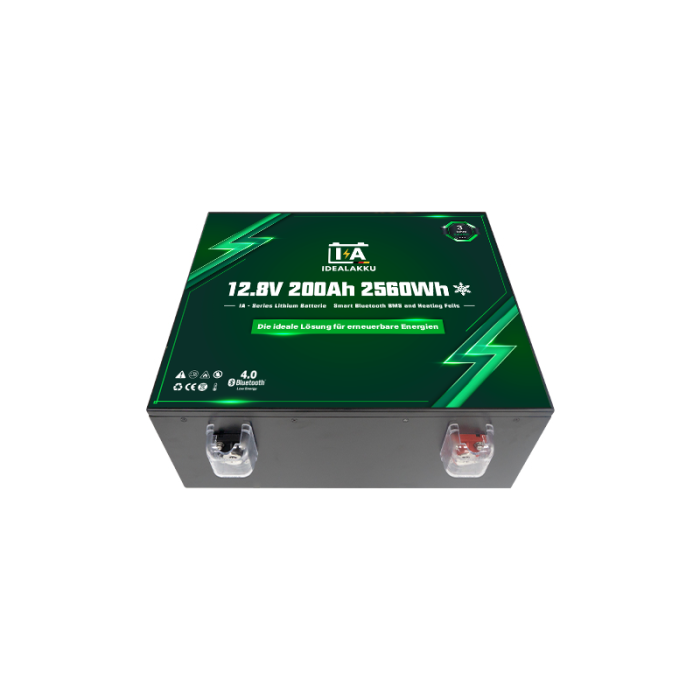 Idealakku IA SERIES Lithium Battery LiFePO4 12V 200Ah Smart BMS with Bluetooth Motorhome Underseat Battery with Heating - Image 7