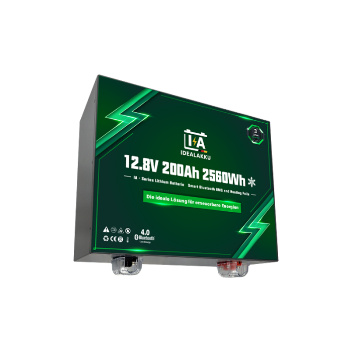 7 Idealakku IA SERIES Lithium Battery LiFePO4 12V 200Ah Smart BMS with Bluetooth Motorhome Underseat Battery with Heating - Image 1