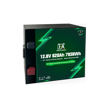 Ideal battery IB SERIES lithium battery LiFePO4 12V 620Ah Smart BMS with Bluetooth