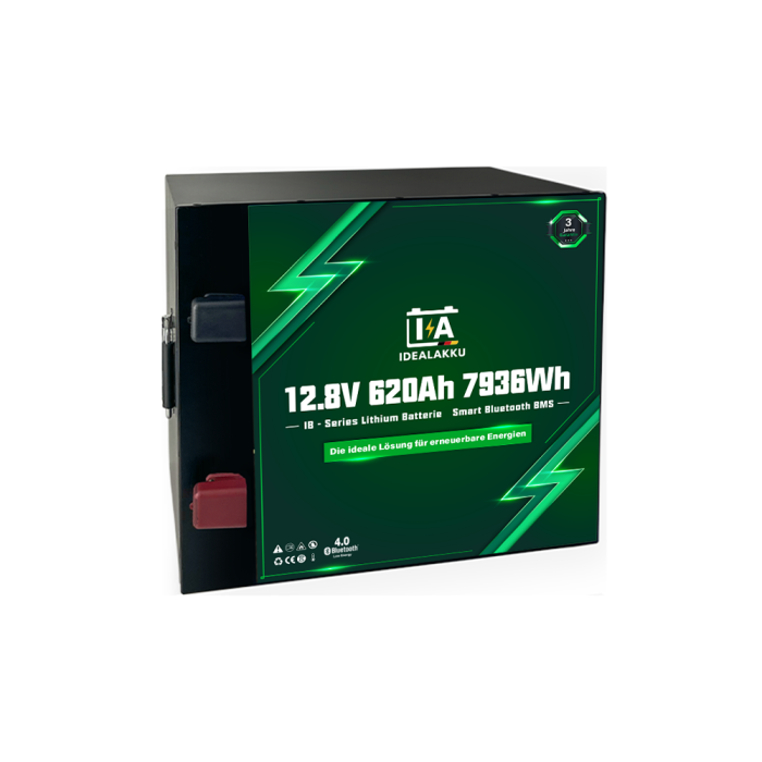Ideal battery IB SERIES lithium battery LiFePO4 12V 620Ah Smart BMS with Bluetooth - Image 1