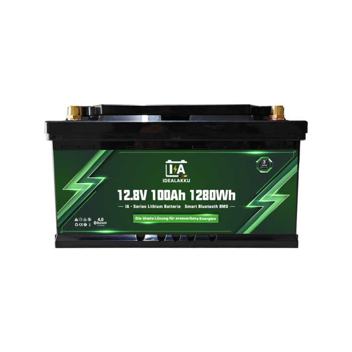Idealakku IA SERIES Lithium Battery LiFePO4 12V 100Ah Smart BMS with Bluetooth Motorhome Underseat Battery - Image 2