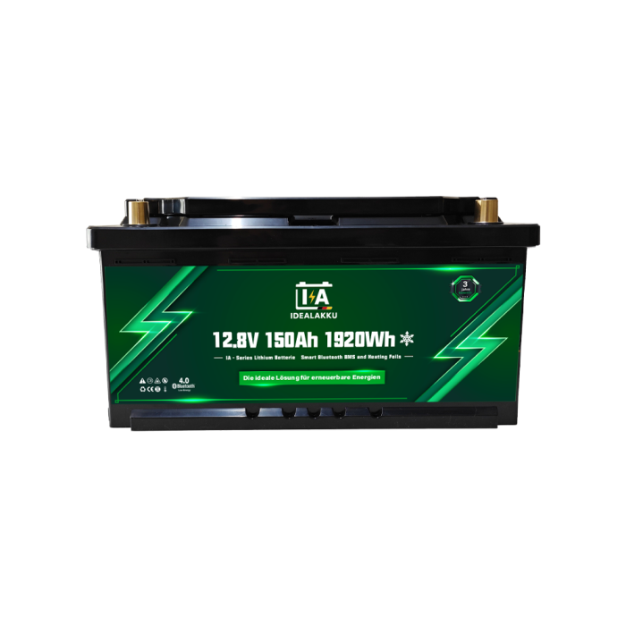 Idealakku IA SERIES Lithium Battery LiFePO4 12V 150Ah Smart BMS with Bluetooth Motorhome Underseat Battery with Heating - Image 2