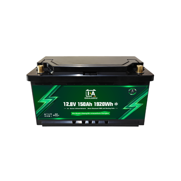 Idealakku IA SERIES Lithium Battery LiFePO4 12V 150Ah Smart BMS with Bluetooth Motorhome Underseat Battery with Heating - Image 3