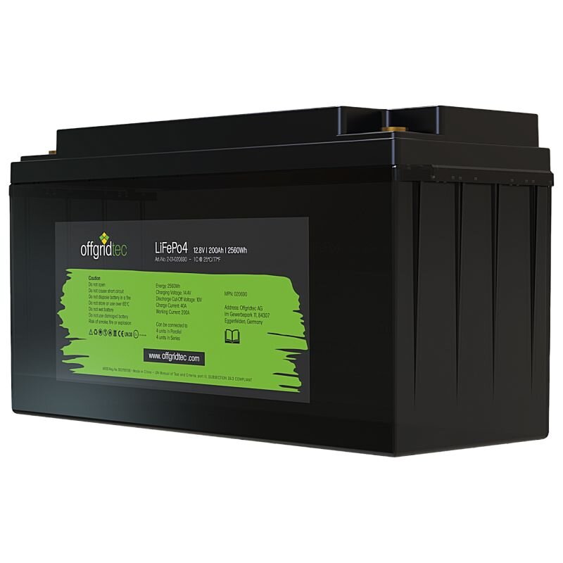 2064662-product_800x800 Offgridtec LiFePo4 battery 12/200 12.8V 200Ah BMS integrated 2560Wh - Image 1