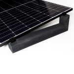 Wattstone PV mounting system for flat roofs for 4 solar modules with 30 mm frame height, 15° concrete base, black building protection mat