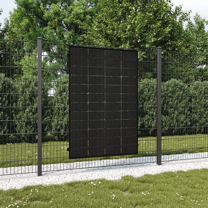 Wattstone Fence PV Mounting Kit for 1x PV Module - TL Bracket Black M2B - Image 1