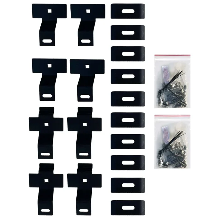 Wattstone Fence PV Mounting Kit for 2x PV Modules - TL Bracket Black M2B - Image 2