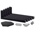 Wattstone PV mounting system for flat roofs for 4 solar modules with 30 mm frame height, 15° concrete base, black building protection mat - Image 2