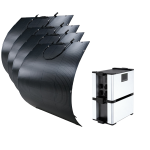 7680Wh Home Energy Storage System with 4x200W Semi-flexible Solar Panels