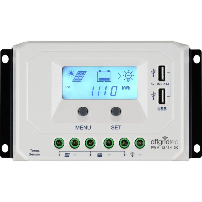 PWM Pro Charge Controller 12V/24V 30A USB - Image 2
