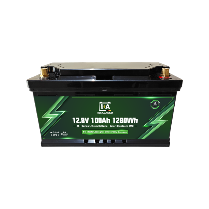 Idealakku IA-Series LiFePO4 Battery 12V 100Ah Motorhome Under-Seat Battery with Smart-BMS and Bluetooth - Image 3